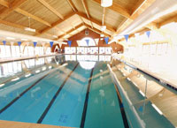 Inside the Aquatic Center