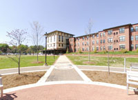 View of Gordon Village (from the Gordon Commons Quadrangle)