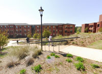 View of Gordon Village (behind the Academic Building)